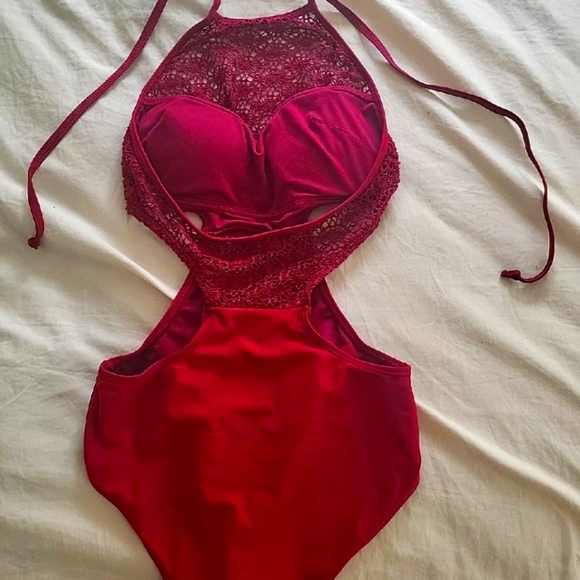 Ardene Other - Ardene One Piece Swimsuit XS Petite Women’s Bathing Suit Red Stretch